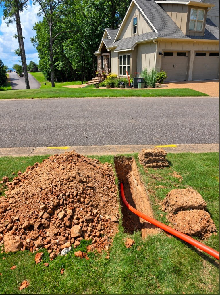 Actual residential underground fiber and conduit project in Oregon