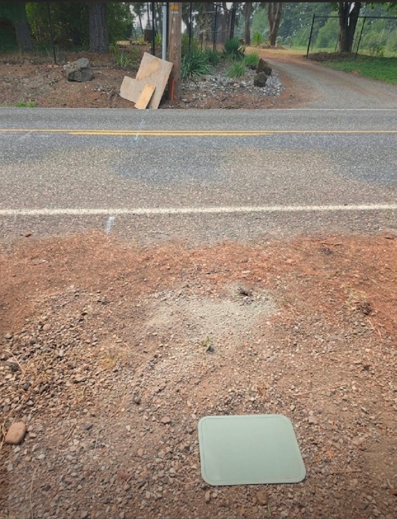 Completed road bore site